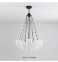 Valentina Lustre Globe Modenre, Fer/Verre, Noir/Blanc, Salon - Neutralighting