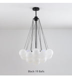 Valentina Lustre Globe Modenre, Fer/Verre, Noir/Blanc, Salon - Neutralighting