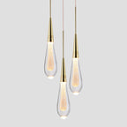 Oleia Suspension Goutte Design Doré Salon - Neutralighting