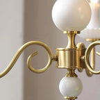 Silva Vintage LED Bougie Lustre Brasse à Céramique Salon - Neutralighting