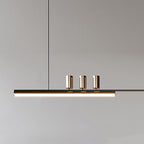 Arisha Longueur Moderne LED Suspension Noir Métal Salle À Manger - Neutralighting