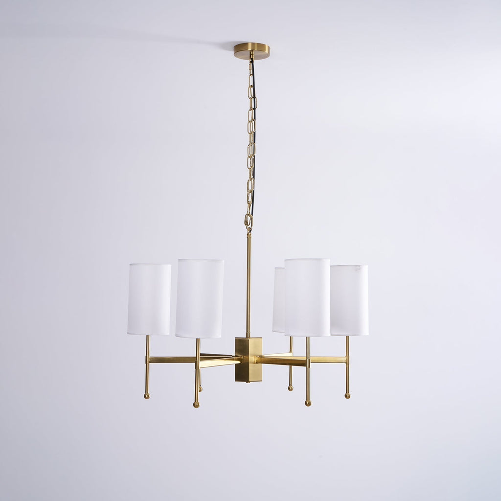 Ulcarisra Chandelier en Tissu Vintage en Laiton - Neutralighting