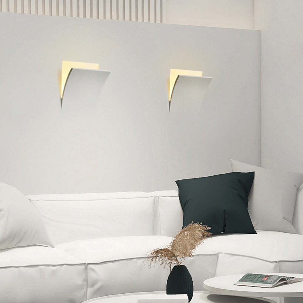 Aria Applique Murale Encastrée/Plâtre, Moderne, 4 Styles, Métal, Blanc, Salon - Neutralighting