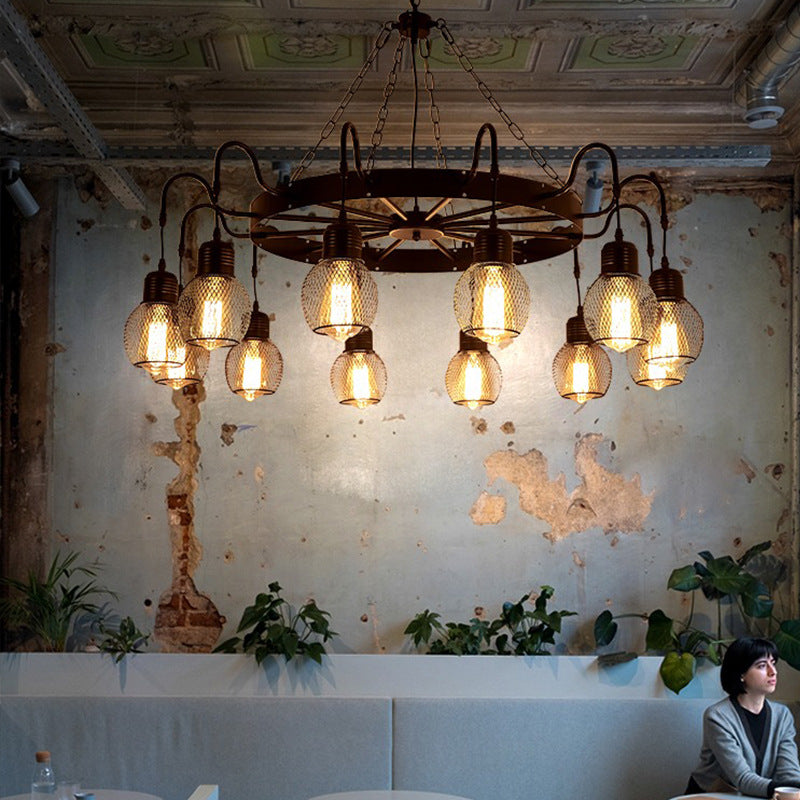 Silva Industriel LED Lustre Métal/Verre Chambre À Coucher/Salon - Neutralighting