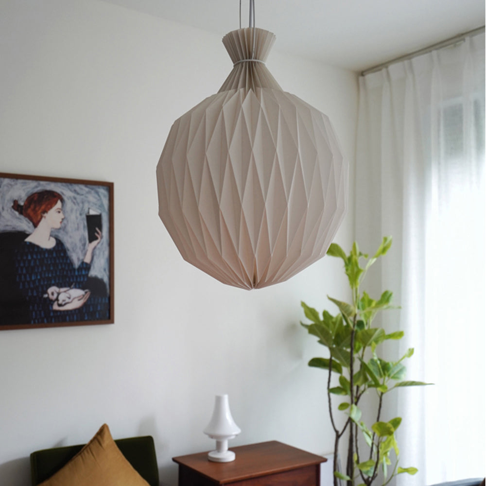 Ritta Suspension Globe Moderne, Metal/Papier, Blanc, Salon - Neutralighting