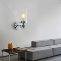 Silva Suspension Cylindre Moderne, Métal/Verre, Chromé, Salon/Salle à Manger - Neutralighting