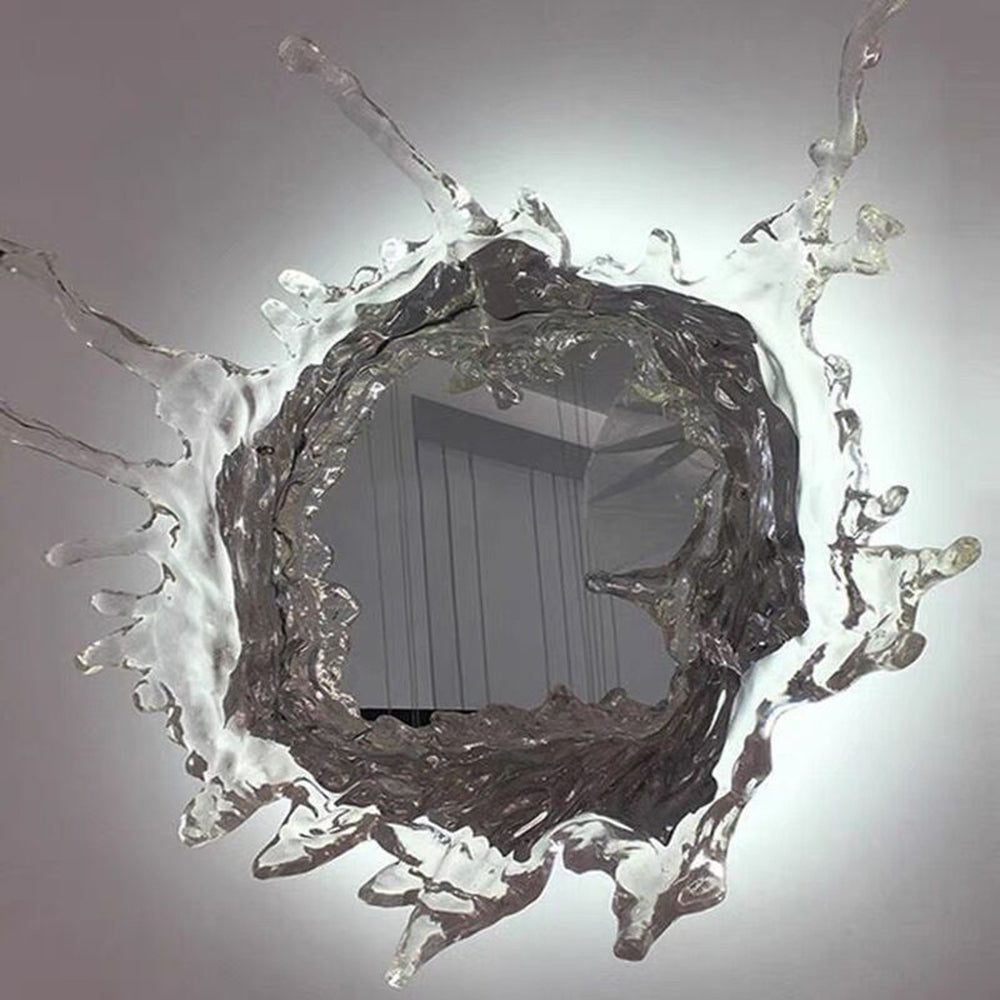 Kristy Applique Murale Rond Moderne, Résine/Métal, Or/Argent, Salle de Bain - Neutralighting