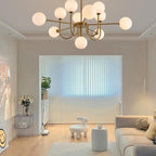 Valentina Moderne LED Lustre Or Verre Salle À Manger/Salon/Chambre À Coucher - Neutralighting