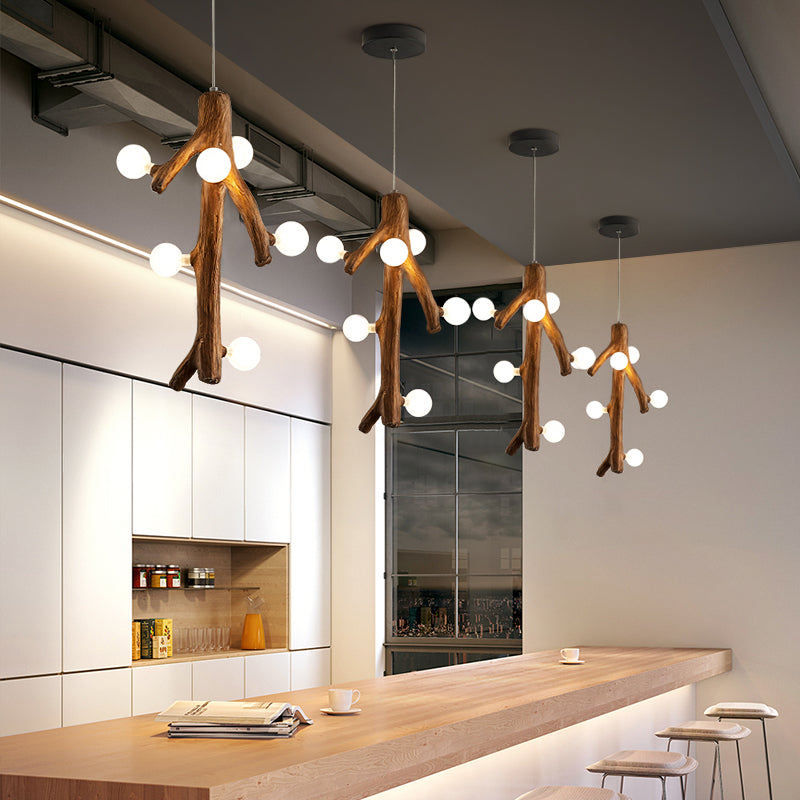 Epoch Nordique LED Lustre Bois Salon/Salle À Manger/Chambre À Coucher - Neutralighting