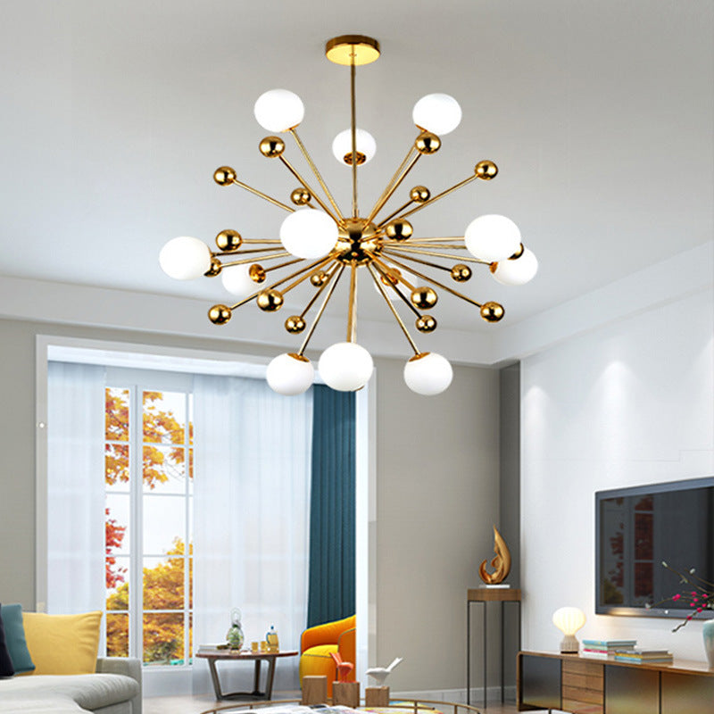 Silva Moderne LED Lustre Or Verre Salon/Chambre À Coucher/Salle À Manger - Neutralighting