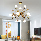 Silva Moderne LED Lustre Or Verre Salon/Chambre À Coucher/Salle À Manger - Neutralighting