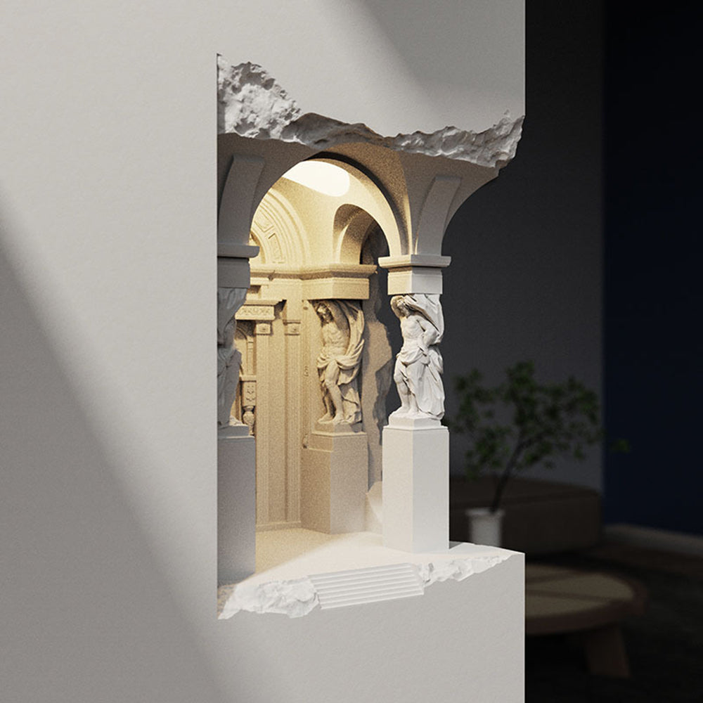 Ray Applique Murale Art Déco Flush LED Encastrée, 3 Styles, Blanc, Salon - Neutralighting