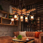 Epoch Industriel LED Classique Lustre Bois Métal Verre Salon/Bar - Neutralighting