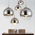 Valentina Industriel Rond Métal Verre Suspension Salon - Neutralighting