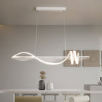 Arisha Style Géométrique Contemporain Linéaire Métal Suspension Blanc/Noir - Neutralighting