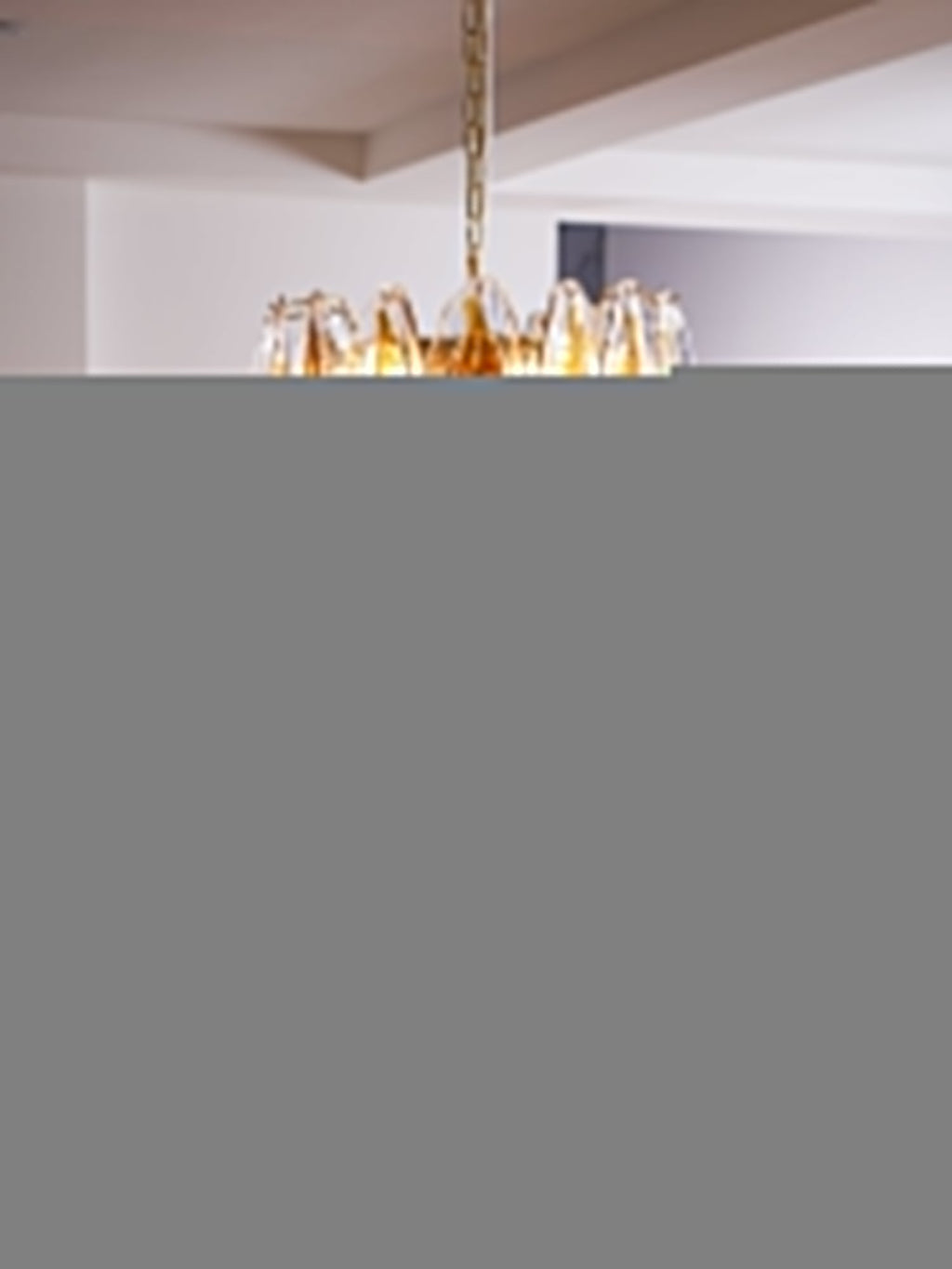 Aurora Lustre Ambre Feuille Verre Superposé Organique Chaleur - Neutralighting