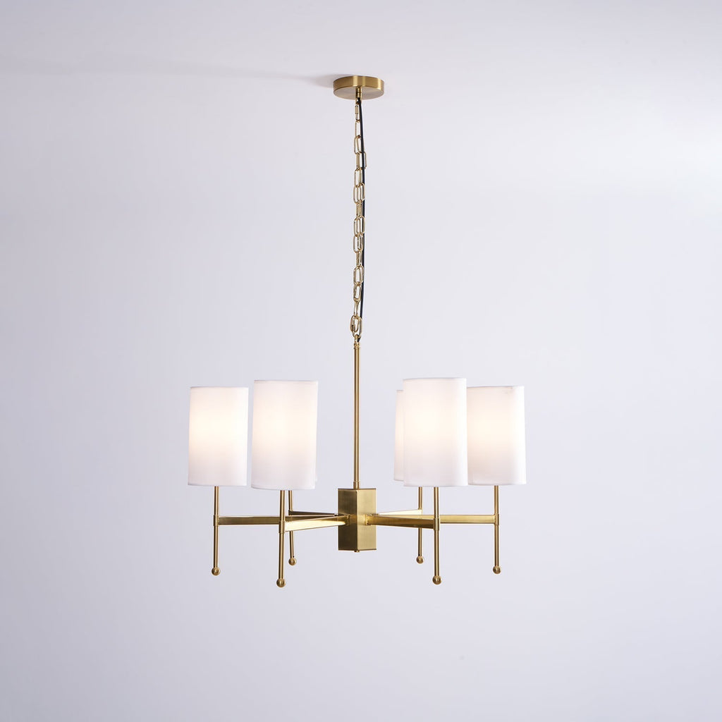 Ulcarisra Chandelier en Tissu Vintage en Laiton - Neutralighting