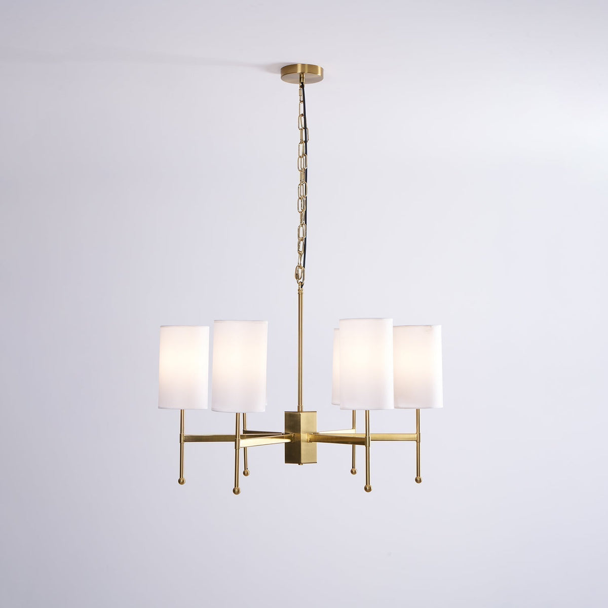 Ulcarisra Chandelier en Tissu Vintage en Laiton - Neutralighting