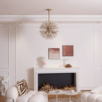 Aurora Lustre de Luxe en Métal Doré - Neutralighting