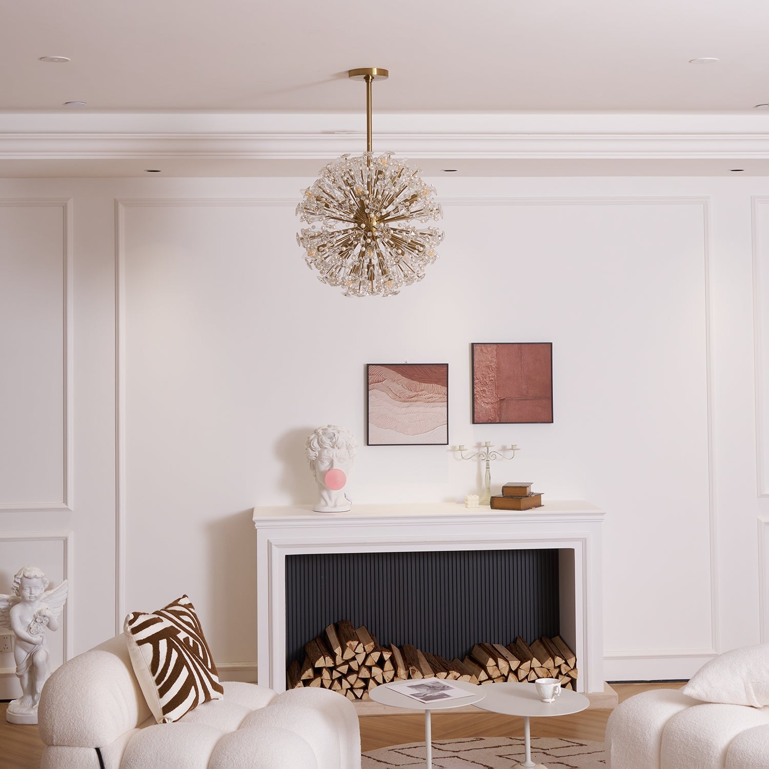 Aurora Lustre de Luxe en Métal Doré - Neutralighting