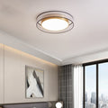 Arisha Plafonnier Rond Moderne, Métal/Acrylique, Doré, Salon - Neutralighting