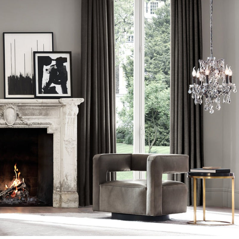 Silva Lustre décoratif Moderne, Métal/Cristal, Rouille, Salon - Neutralighting