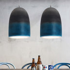 Arisha Suspension Pot Naturelle, Résine/Acrylique, Bleu/Noir/Gris, Chambre - Neutralighting