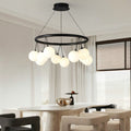 Valentina Nordique LED Lustre Noir Métal/Verre Salle À Manger/Chambre À Coucher - Neutralighting