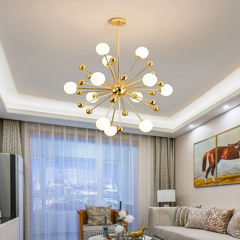 Silva Moderne LED Lustre Or Verre Salon/Chambre À Coucher/Salle À Manger - Neutralighting