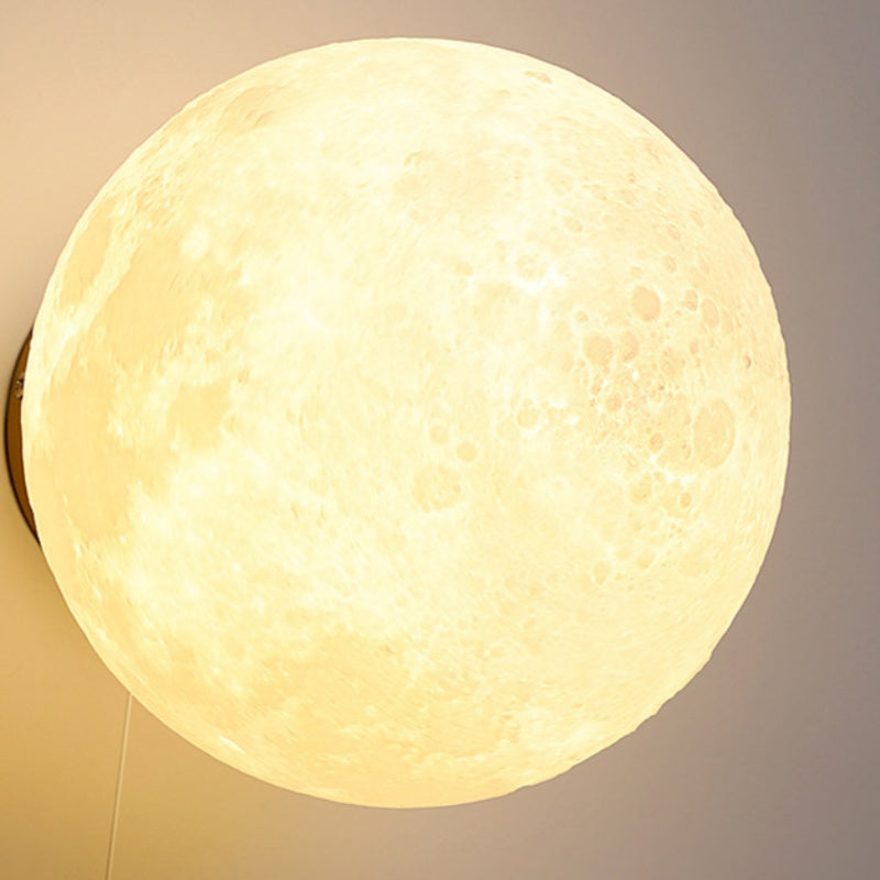 Aria Lune LED Applique Murale Blanc Résine Chambre Des Enfants - Neutralighting