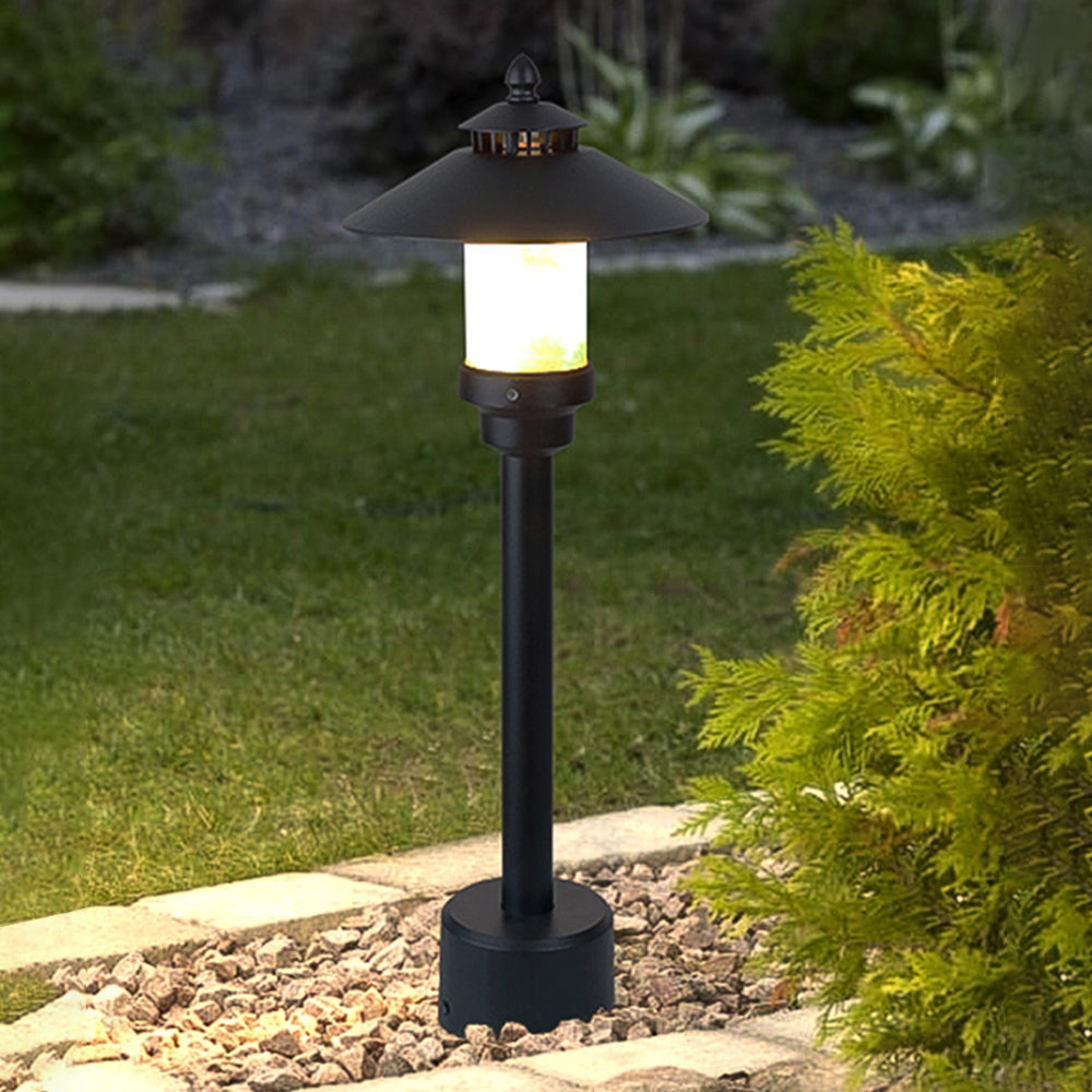 Arisha Extérieure Chapeau Minimaliste, Métal/Marbre, Noir, Extérieur - Neutralighting