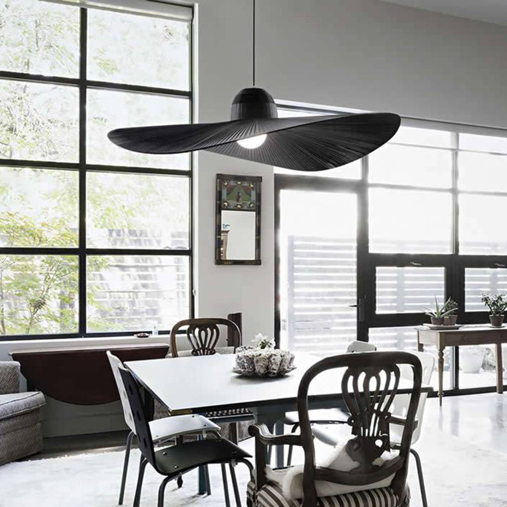 Ritta Suspension Vintage, Métal/Tissu, Blanc/Noir, Salle à Manger - Neutralighting