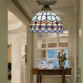 Tiffany Vintage LED Plafonnier Métal/Verre Chambre À Coucher - Neutralighting