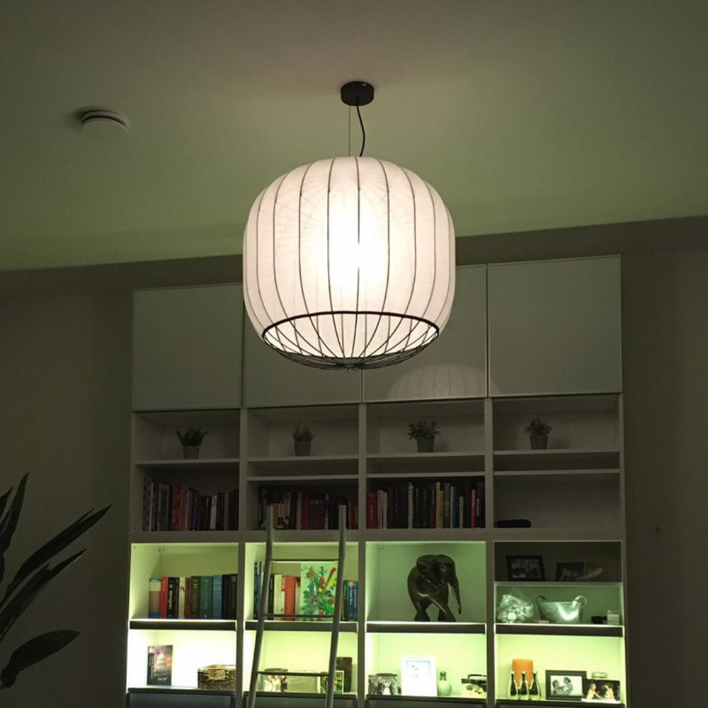 Ritta Suspension Vintage, Métal/Tissu, Blanc/Noir, Salon - Neutralighting