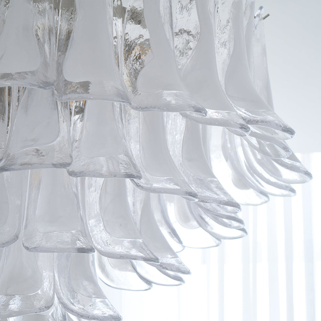 Aurora Plafonnier Transparent Verre Vague Superposé Élégant - Neutralighting