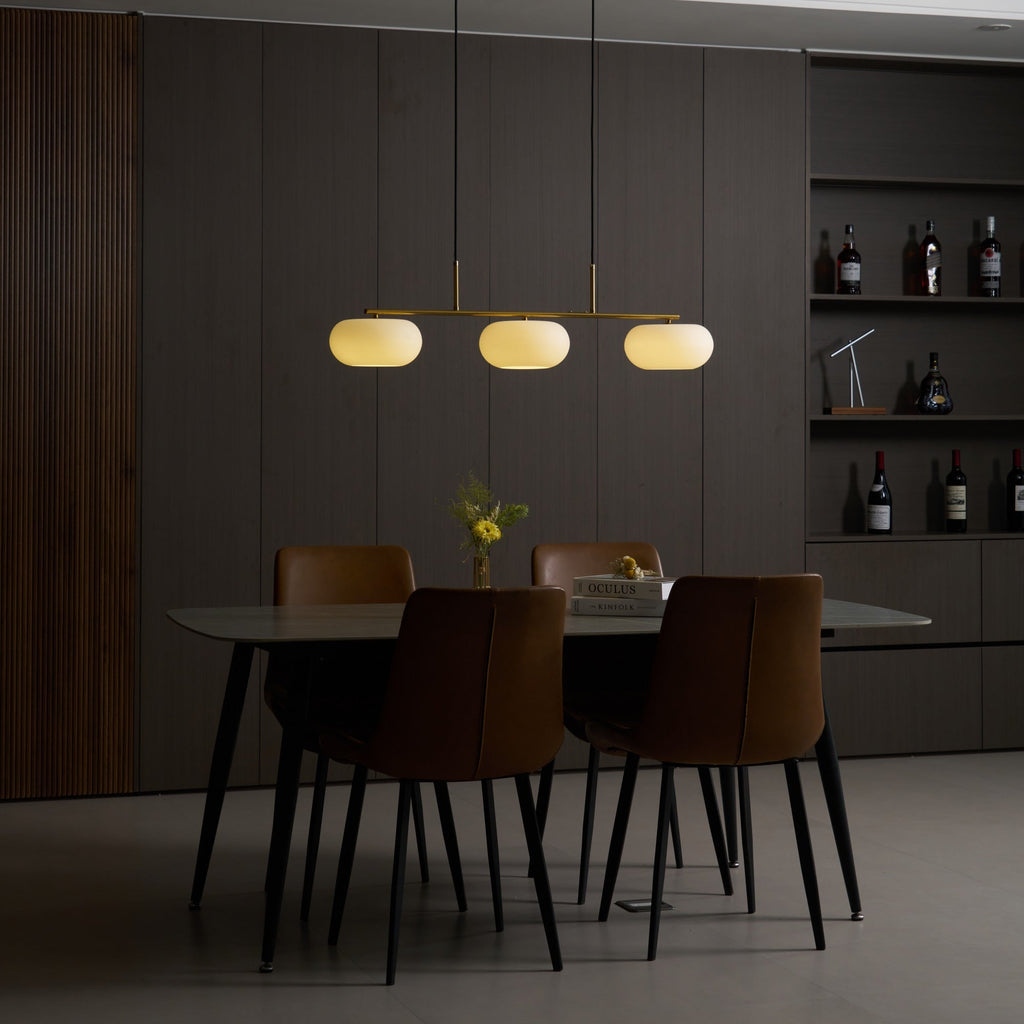 Lustra Suspension Lampe Linéaire à 3 Lumières en Forme de Globe - Neutralighting