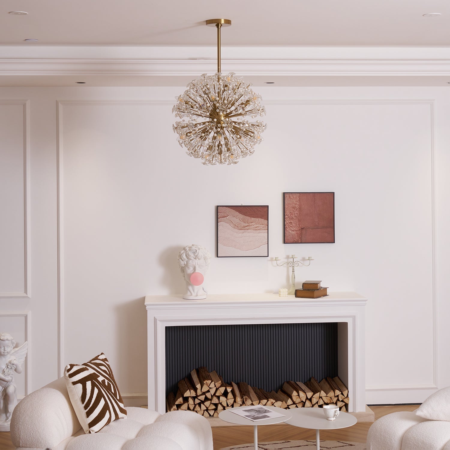 Aurora Lustre de Luxe en Métal Doré - Neutralighting