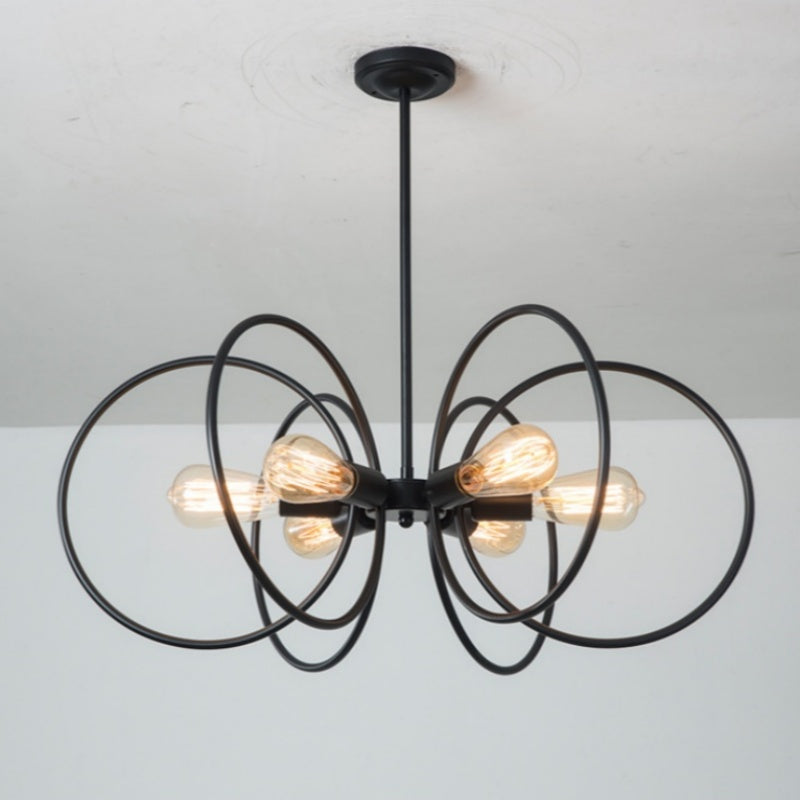 Silva Industriel LED Suspension Noir Métal Salon/Chambre À Coucher - Neutralighting
