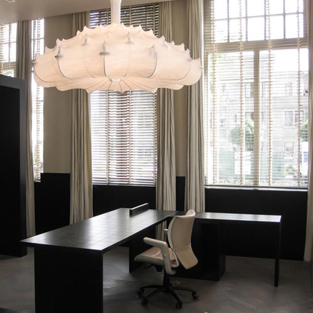 Ritta Suspension Vintage, Métal/Soie, Blanc, Salon/Salle à Manger - Neutralighting
