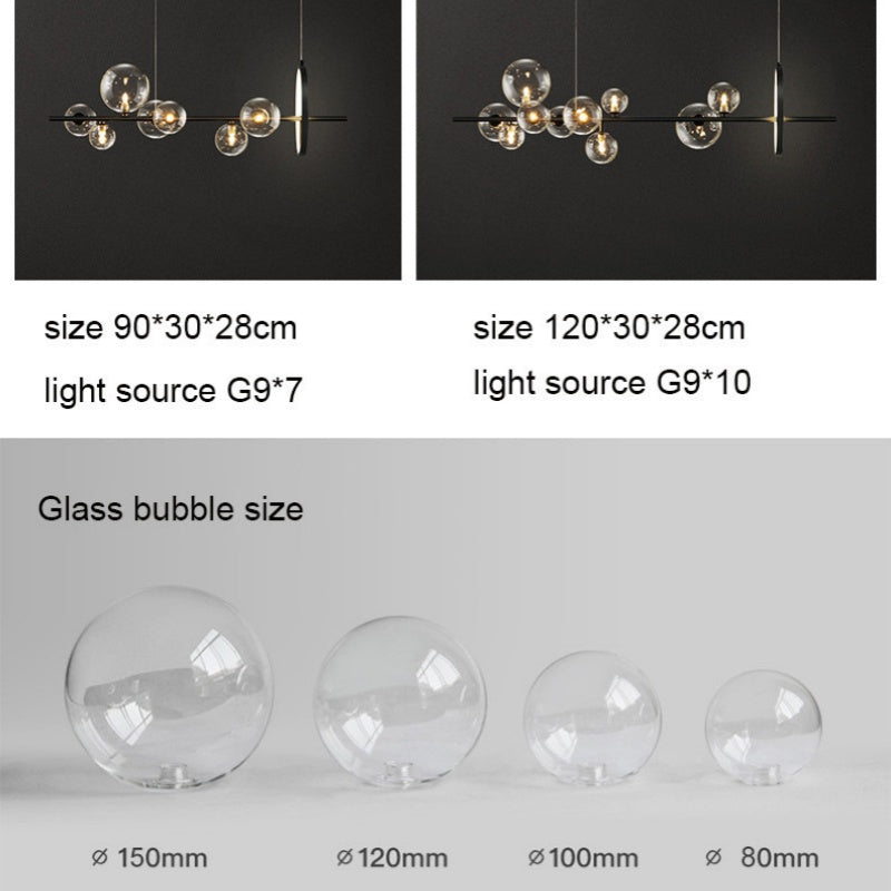 Valentina Moderne LED Lustre Or/Noir Verre Salon/Chambre À Coucher - Neutralighting