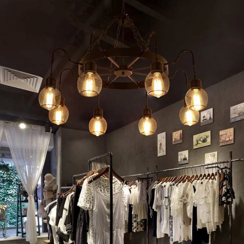 Silva Industriel LED Lustre Métal/Verre Chambre À Coucher/Salon - Neutralighting