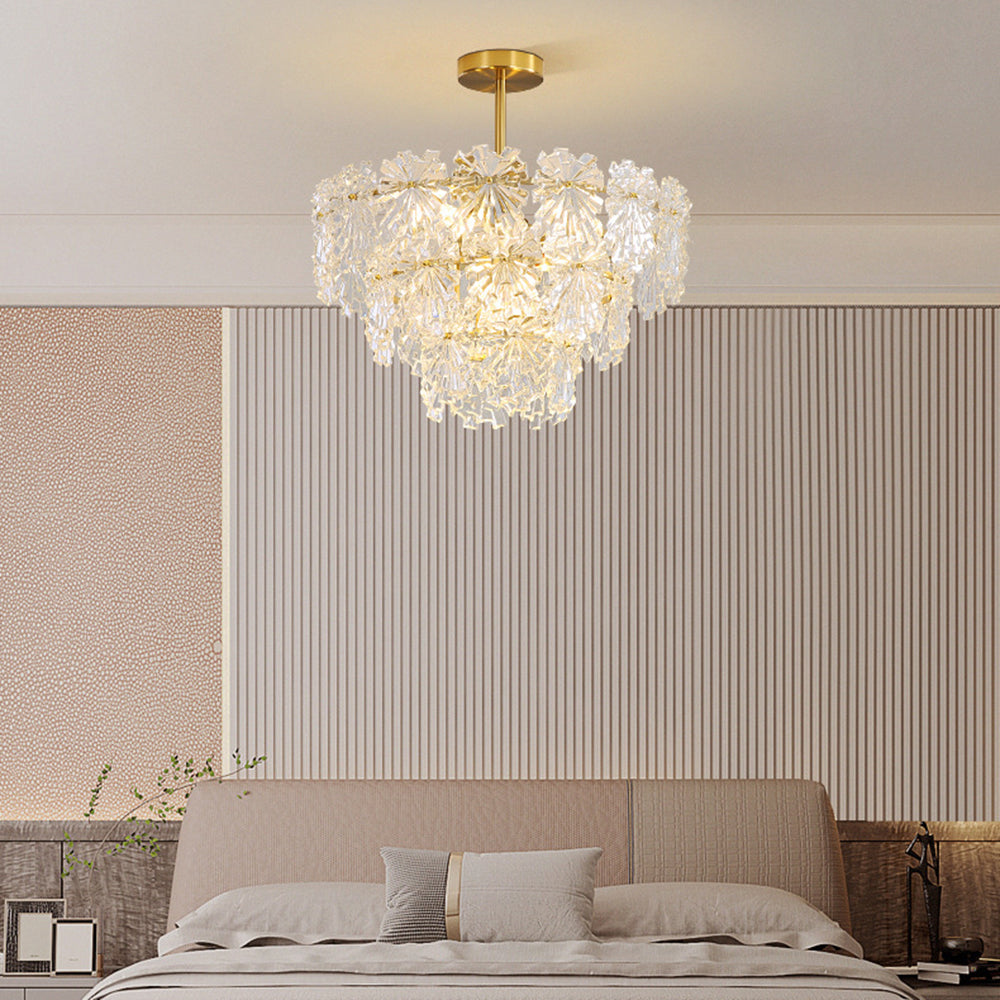 Kristy Suspension Anneau Vintage, Métal/Verre, Doré, Restaurant/Salon - Neutralighting