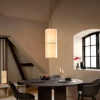 Calen Suspension Cylindre Vintage. Métal/Soie. Blanc/Beige/Noir. Chambre à Coucher/Salon - Neutralighting