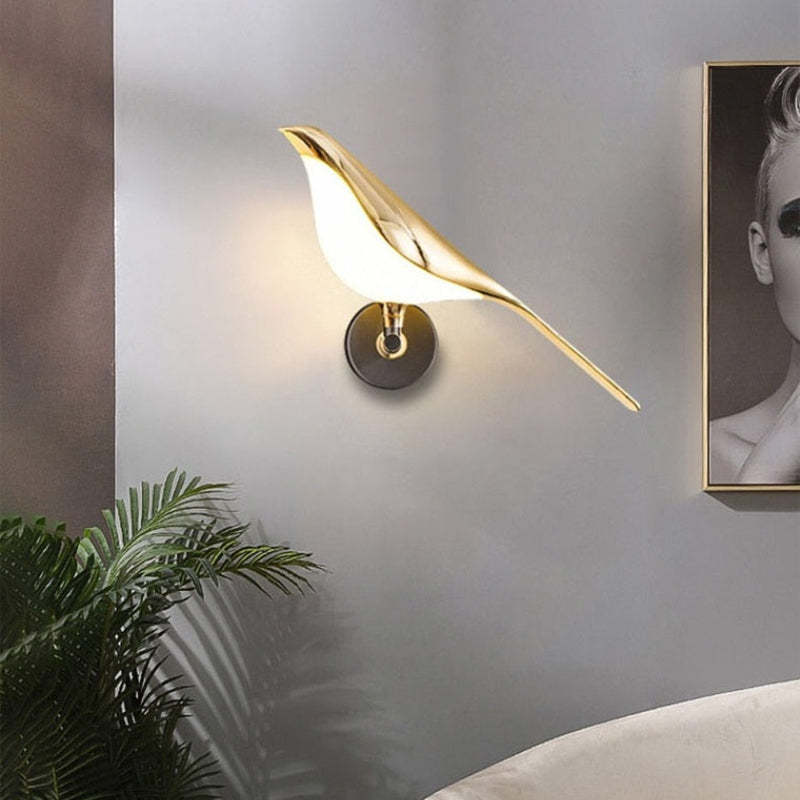Lampe murale de chevet d'oiseau de pie d'art de style nordique - Neutralighting