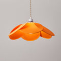 Ritta Suspension Petale Contemporain, Metal/Tissu, Orange/Marron/Beige, Salon - Neutralighting