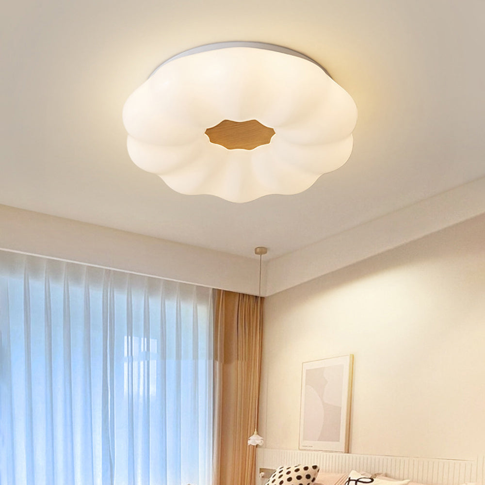 Muto Plafonnier Nuage Moderne, Bois/Acrylique, Bois, Salon - Neutralighting