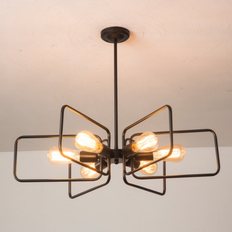 Silva Industriel LED Suspension Noir Métal Salon/Chambre À Coucher - Neutralighting