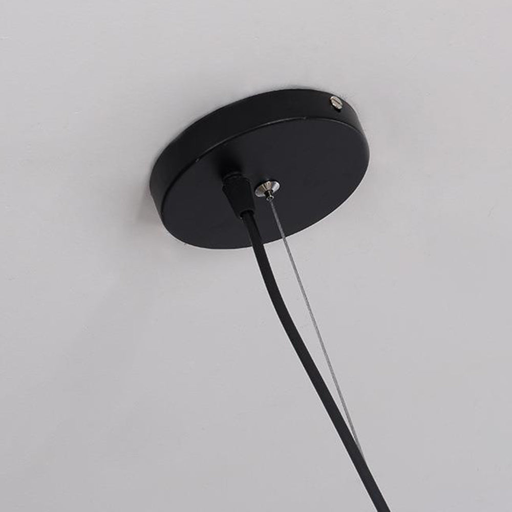 Ritta Suspension Vintage, Métal/Soie, Noir/Blanc, Chambre à Coucher - Neutralighting