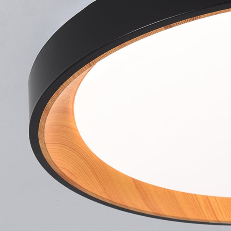 Arisha Moderne LED Plafonnier Blanc Bois Acrylique Salle De Bain - Neutralighting