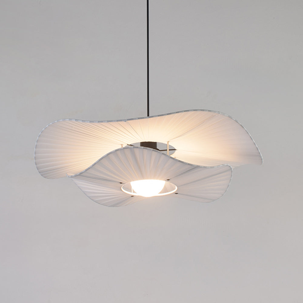 Ritta Suspension Petale Retro, Metal/Tissu, Blanc, Chambre à Coucher - Neutralighting